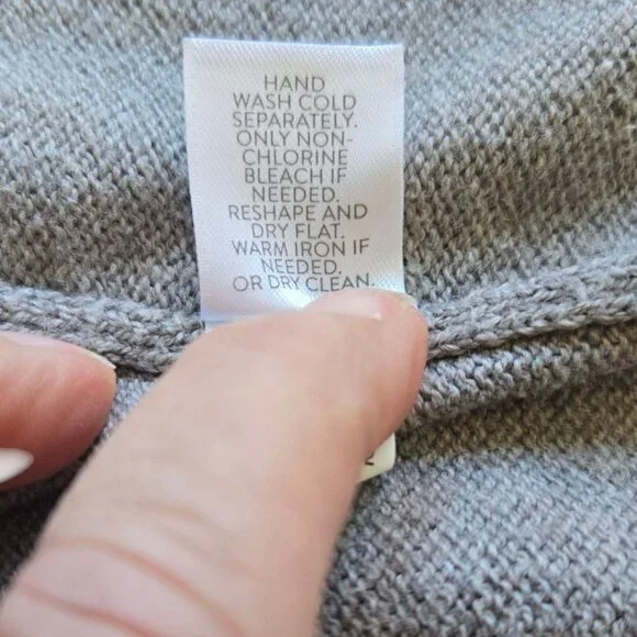 J.Jill Pure Jill Womens Medium Petite Gray One Button Cardigan Sweater Pockets - Picture 9 of 9